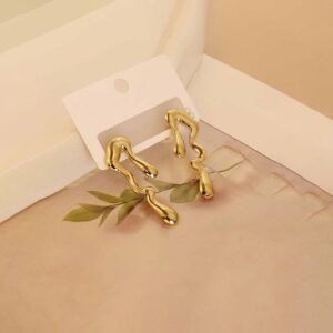 Statement Anti tarnish zig zag earrings