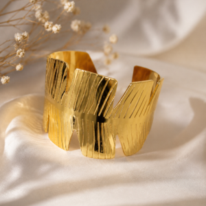 Leaf Anti tarnish golden bracelet