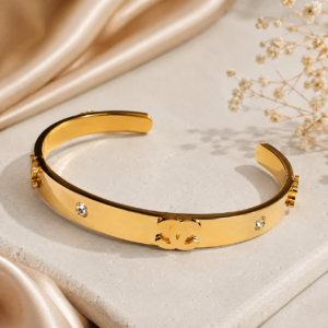 Channel Stainless steel golden kada