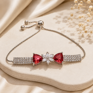 Diamond studded Bow bracelet