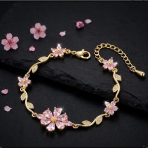 Statement Pink Flower Bracelet