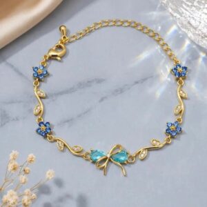 Trending Diamond Studded Bow Anti Tarnish Bracelet