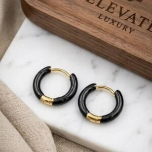 Black Simple Casual Earrings