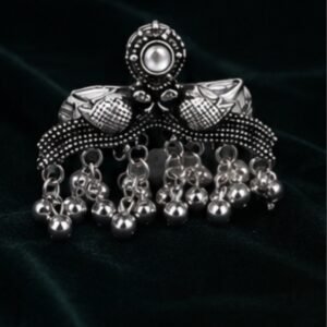 Indian Parrot Oxidised Navratri Ring