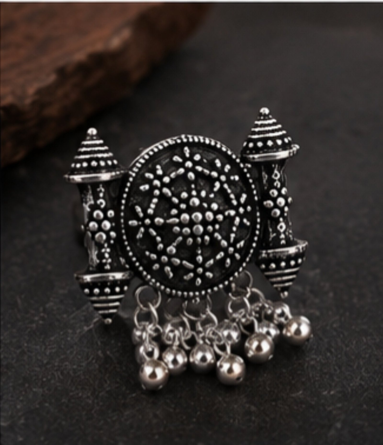 Stylish Oxidised Navratri Ring